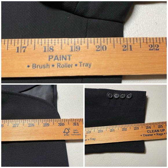 Canali Suit 2 Piece 50R (40R 32x29) Mens 3B Ventless Black Twill  AL 14320/40 - Picture 7 of 16